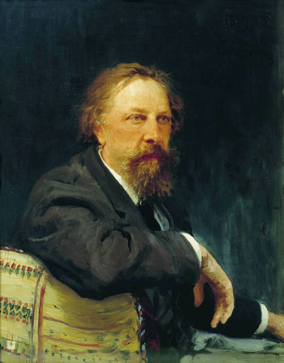 Porträt des Schriftstellers Alexej Konstantinowitsch Tolstoi, 1879, Ilja Repin.