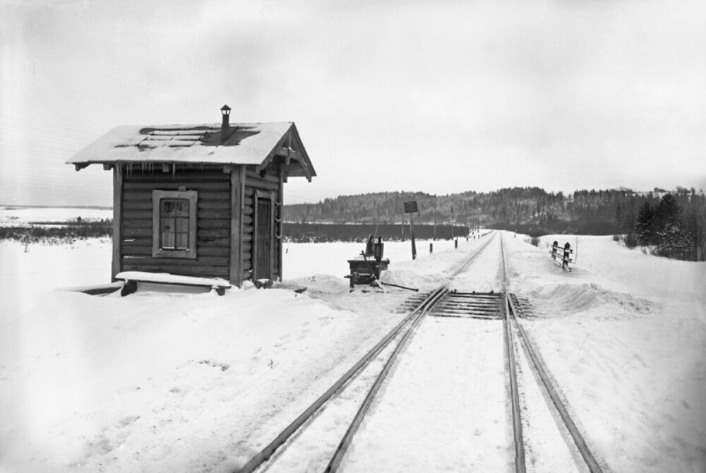 La ferrovia nei pressi della città di Galich, Regione di Kostroma, 1905
