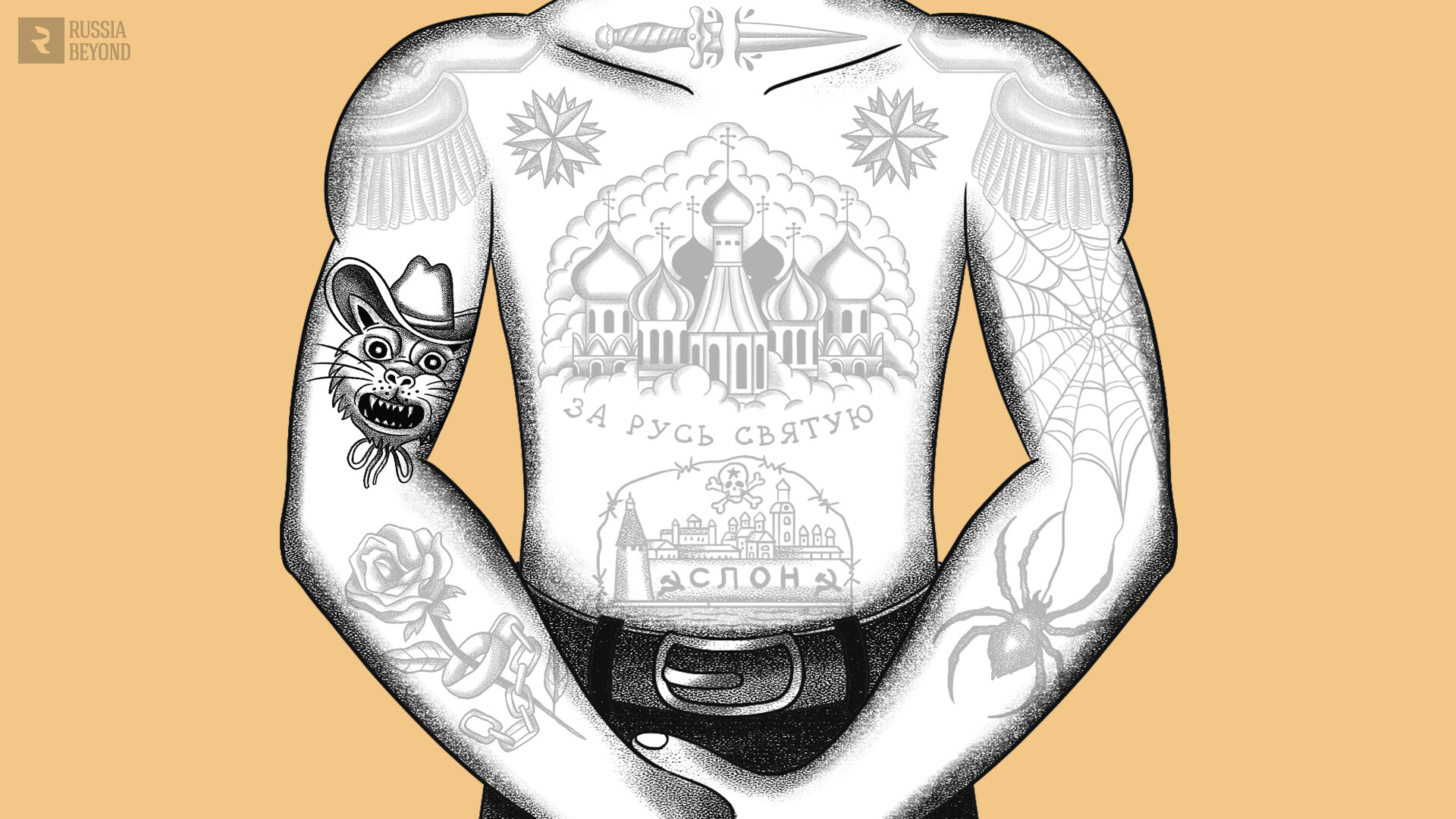 Russian Church Tattoo One God Tattoo / Russian Criminal Tattoo / Russian  Prison Tattoos / Bog Edin Tattoo / Realistic Prisoner Tattoos - Etsy India