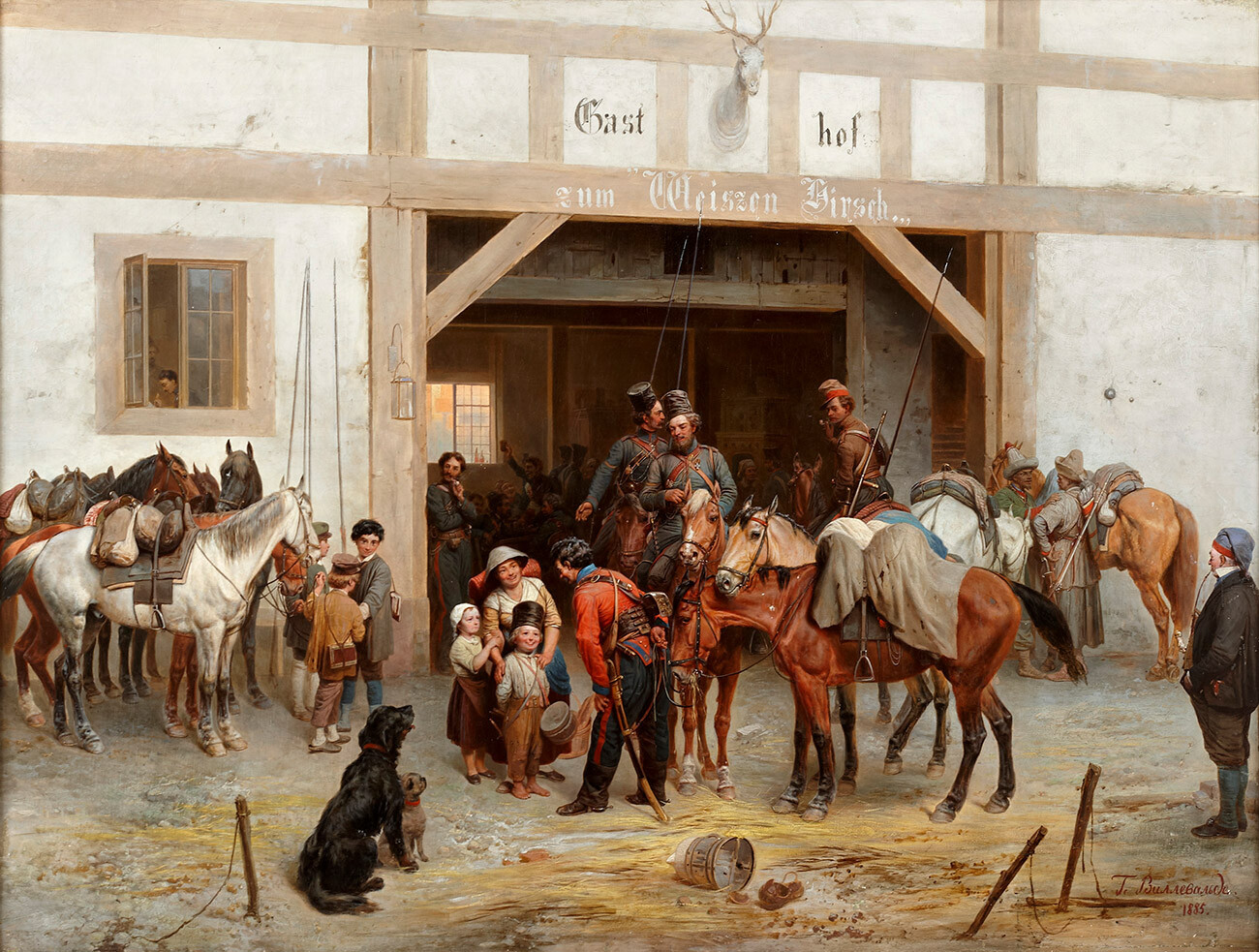 Козаци у Бауцену, Саксонија, 1813. 