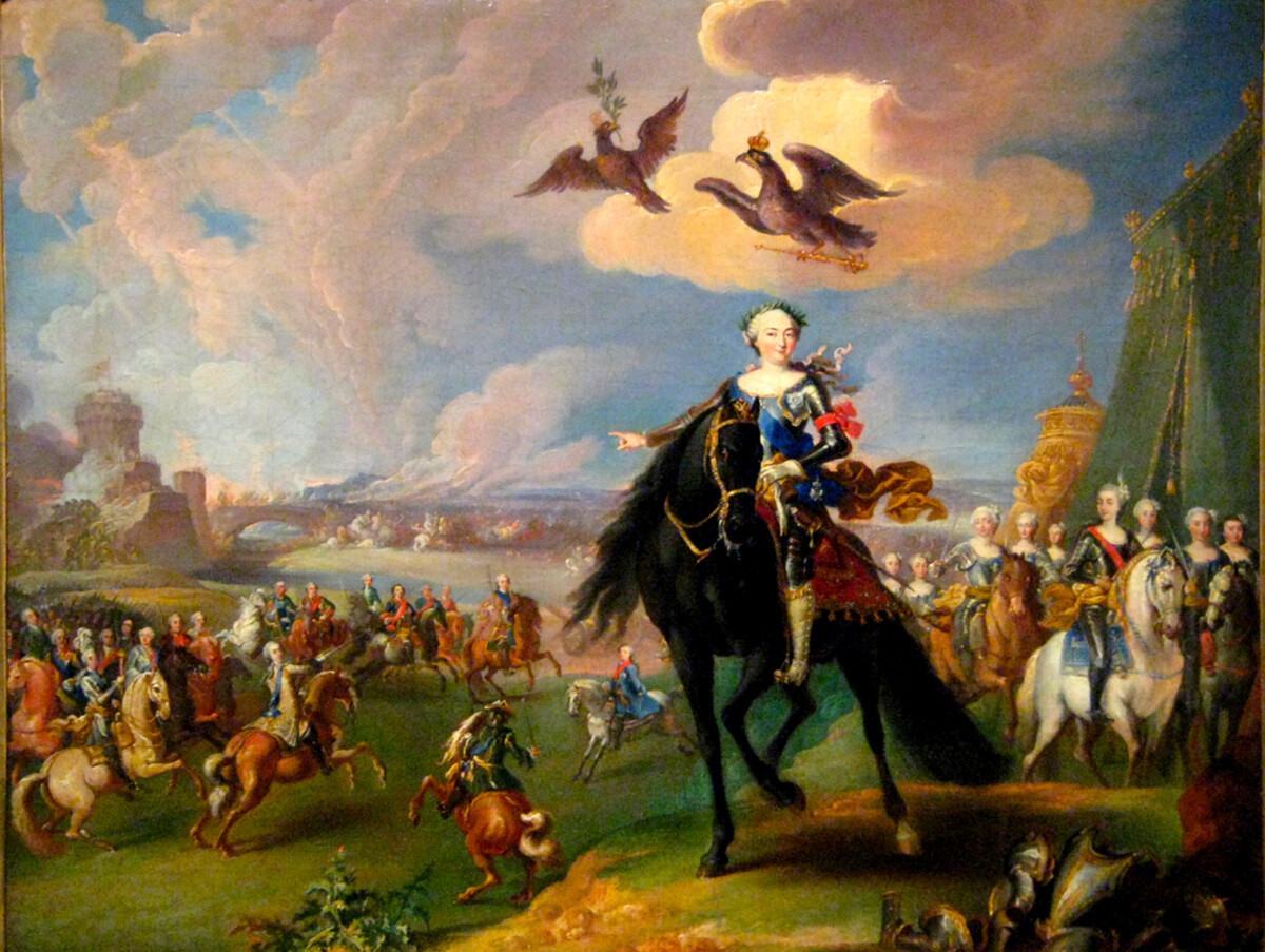 Konjeniški portret Elizabete Ruske
