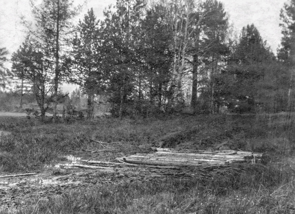 Porosyonkov Log (Piglet ravine) in Yekaterinburg oblast where some of the Romanovs' remains were buried