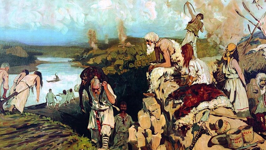 'Vivienda de los eslavos orientales', de Serguéi Ivanov, 1907