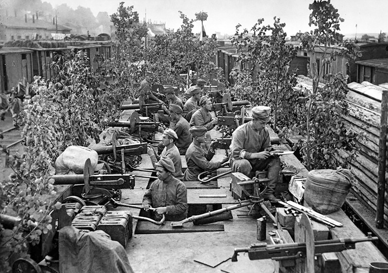 Treno armato della Legione cecoslovacca, che prese parte alla Guerra civile russa in funzione anti bolscevica

