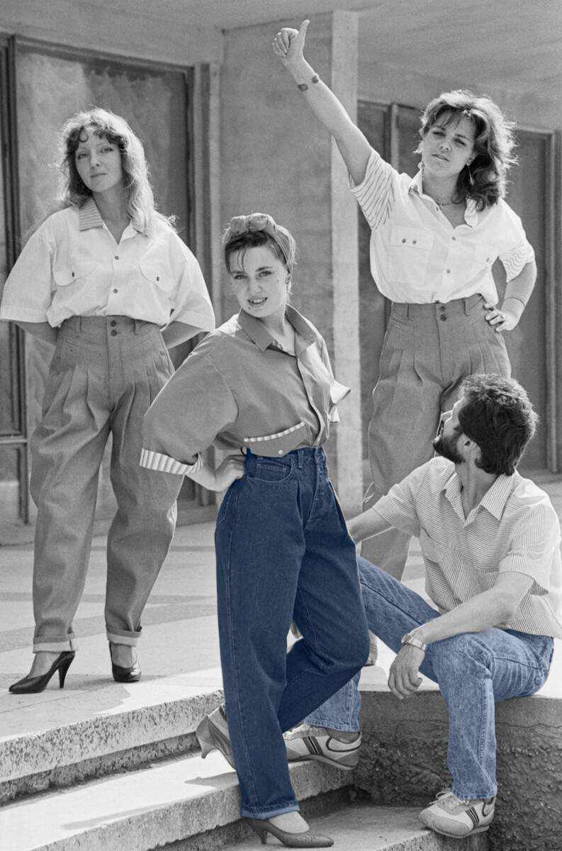 Tiraspolj, Moldavija, 1. srpnja 1989. Prezentacija kolekcije traperica krojačkog udruženja. 