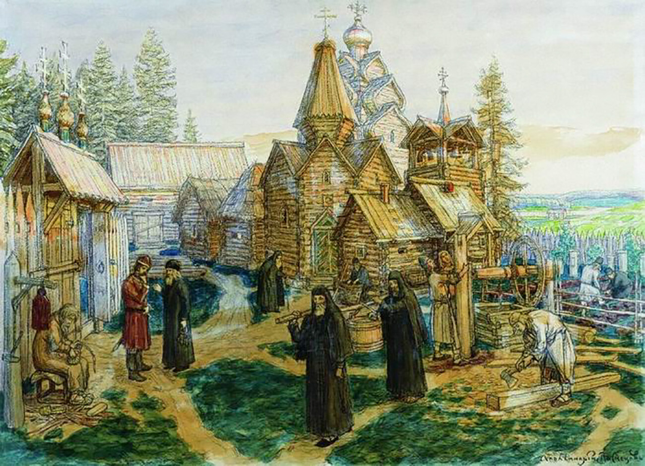 «Троице-Сергиева лавра», 1908–1913

