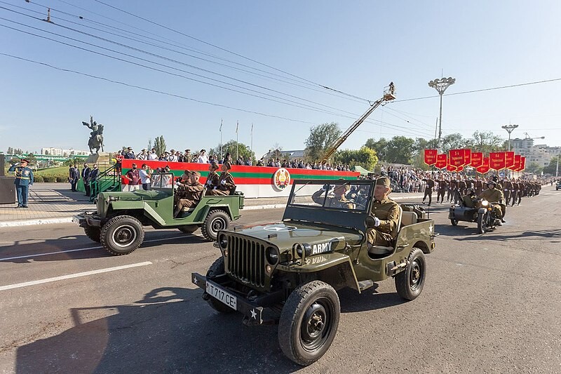 GAZ-67 en el Desfile Militar del ejército de Pridnestrovia, 2020.