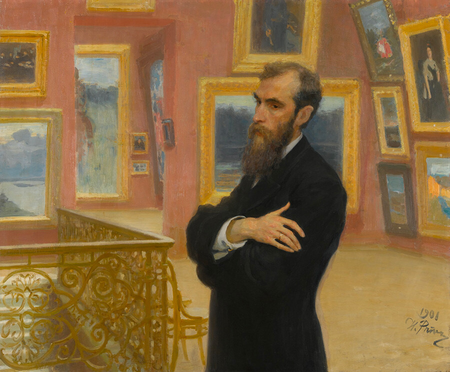 Ilyá Repin. Retrato de Pável Mijáilovich Tretiakov, fundador de la Galería. 1901