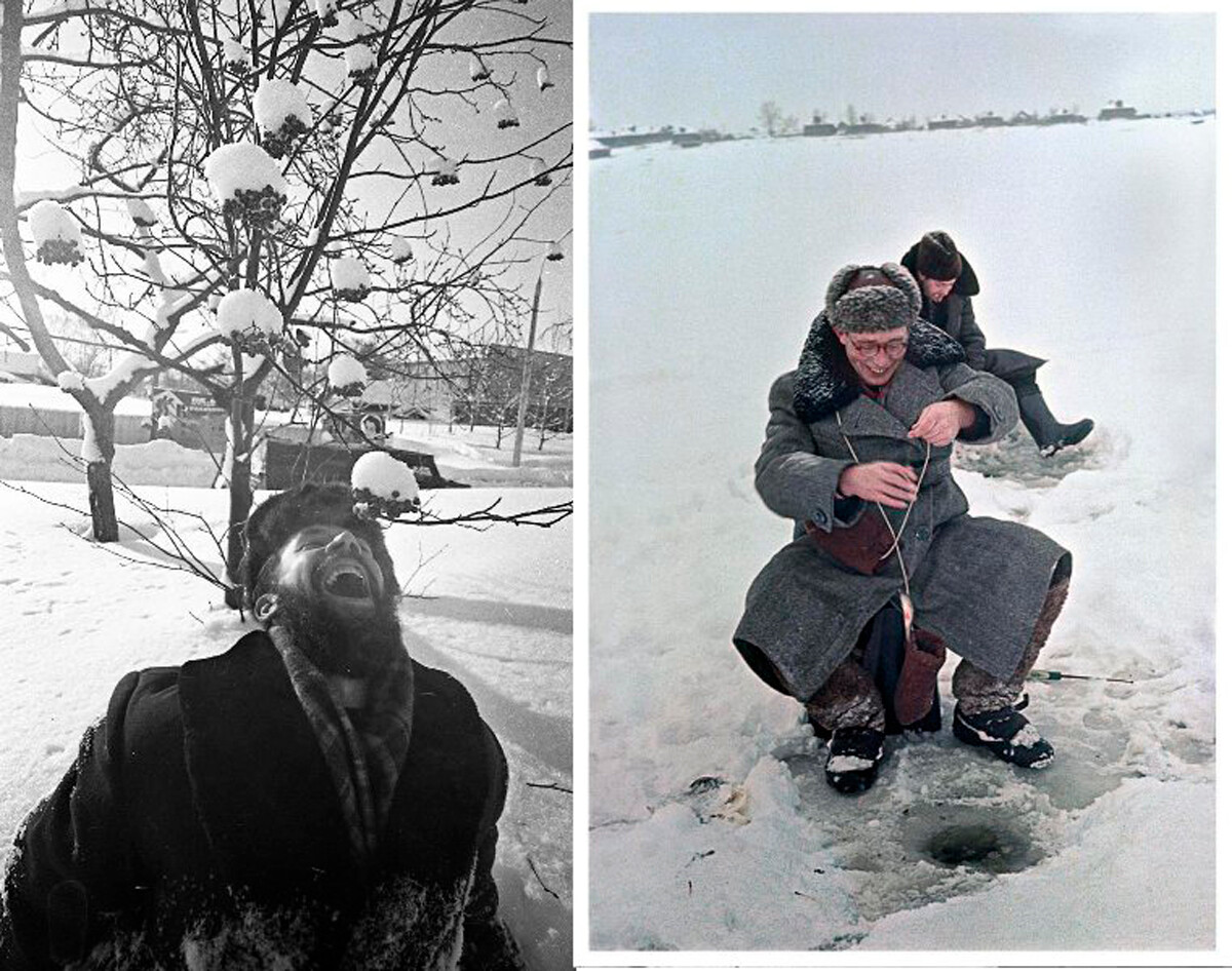 Snežni zameti v mestu, 1968; Nedeljsko popoldne v predmestju Moskve, 1961 