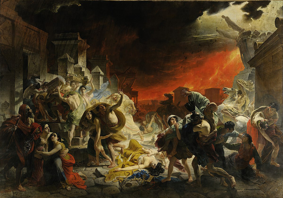 Karl Brjullov. “Gli ultimi giorni di Pompei”, uno dei dipinti più noti della pittura russa del XIX secolo, è conservato presso il Museo Russo