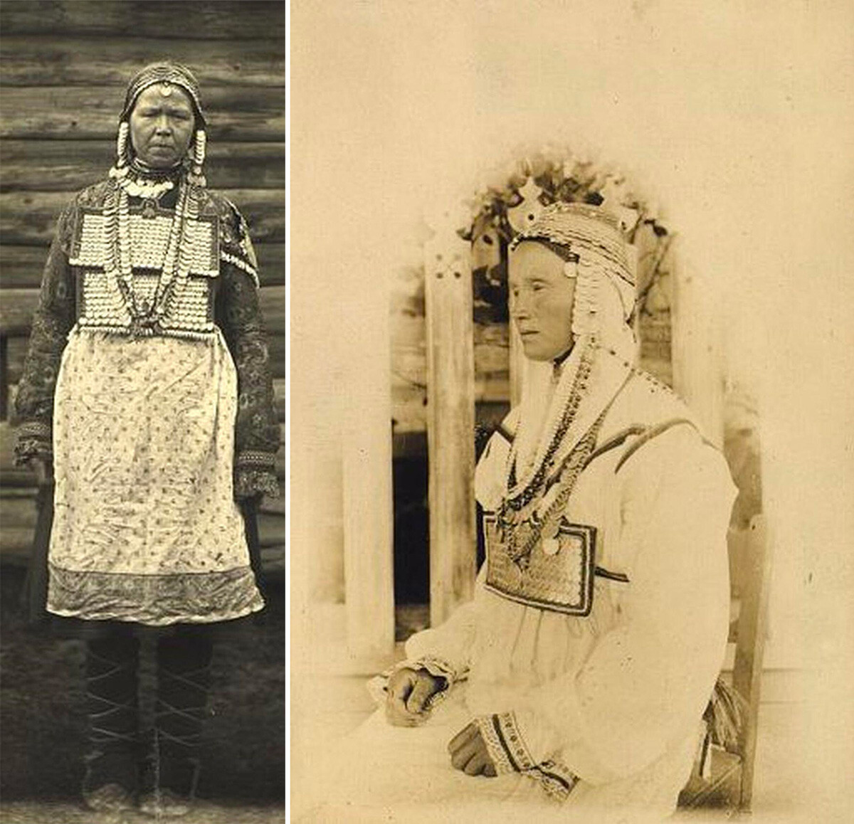 Chuvash women, archive photos.