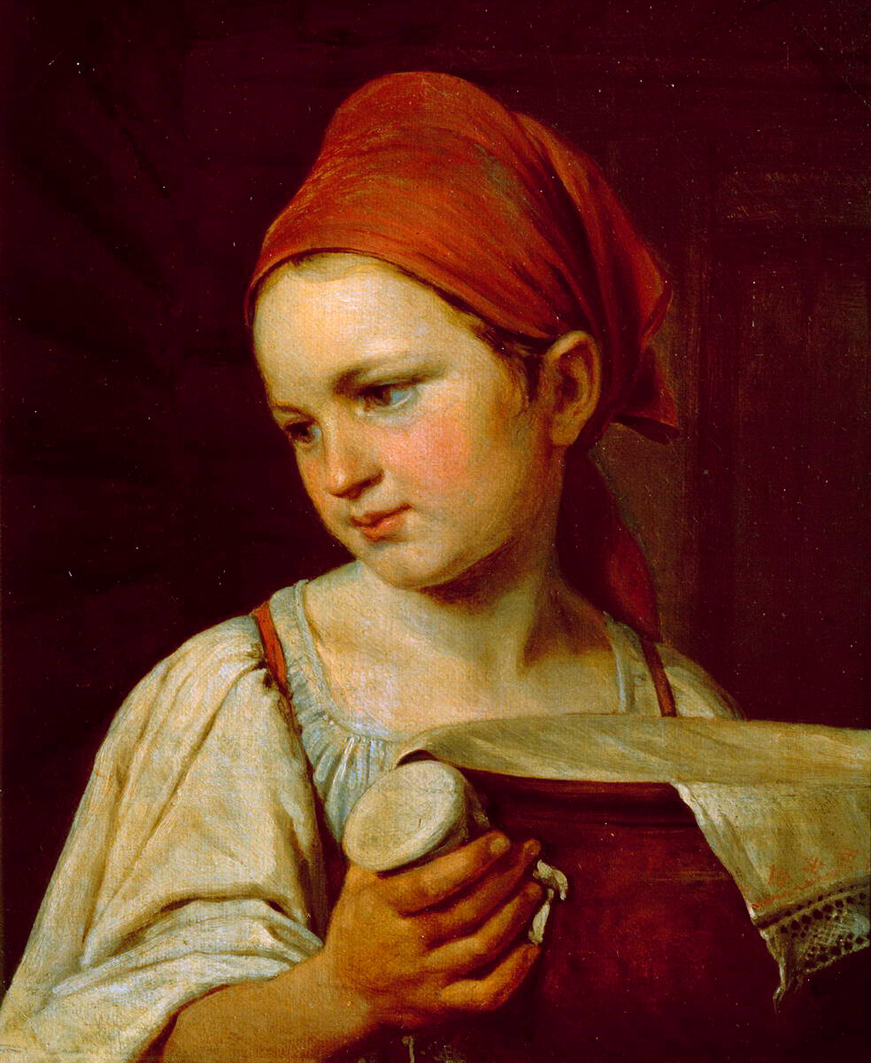 «Молочница». Алексей Венецианов, 1826
