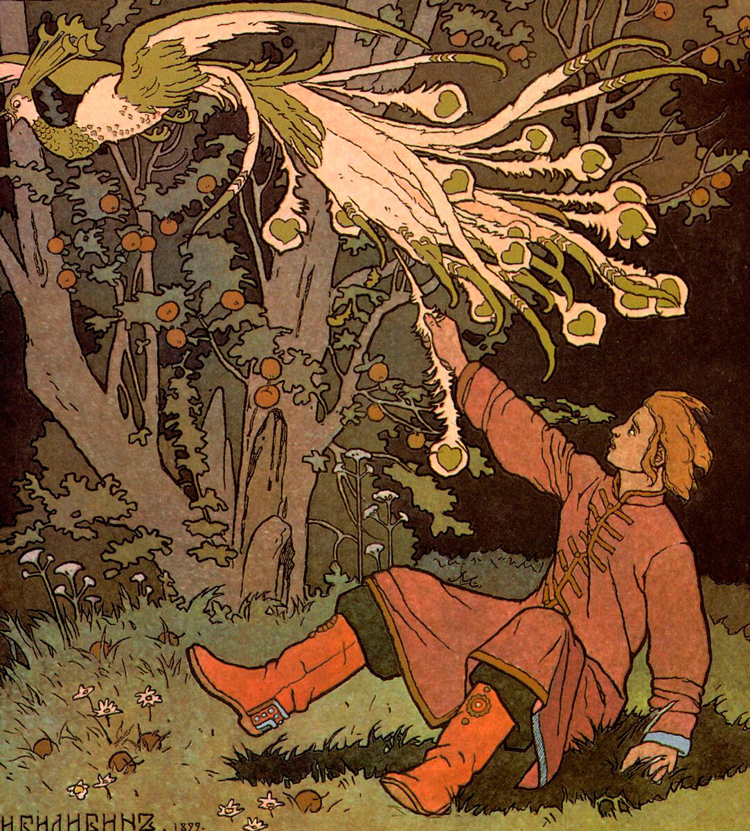 イヴァン・ビリビン『イワン王子と火の鳥』1899年