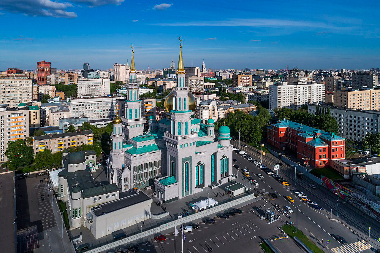 Фотографија из ваздуха Нове катедралне џамије у Москви.