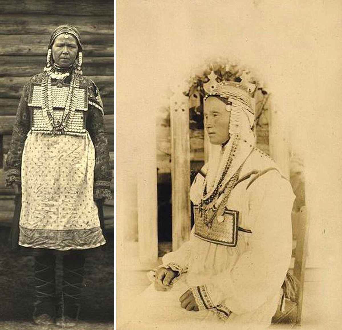 Mulher casada da Tchuváchia em trajes festivos.