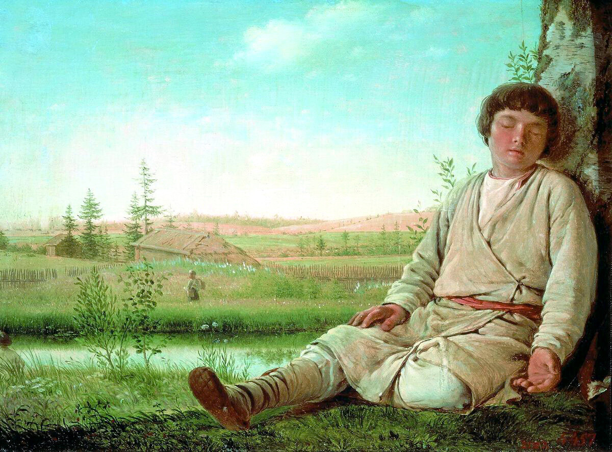 Berger endormi, 1823-1824. Alexeï Venetsianov