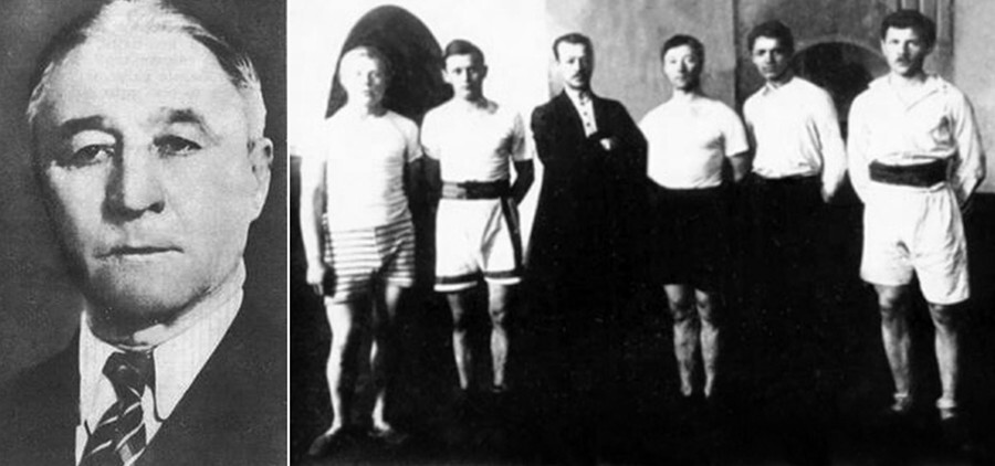 Primer equipo soviético de baloncesto, 1906.