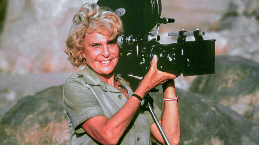 Directora de cine, Leni Riefenstahl, 1974.