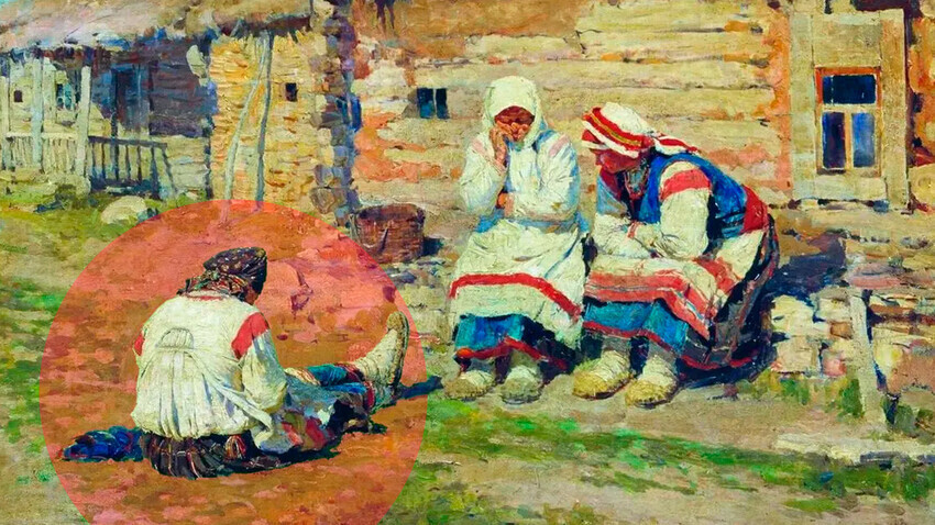 'Mujeres de pueblo', 1894, de Serguéi Vinográdov.