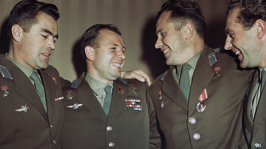 Андријан Николајев, Јуриј Гагарин, Павел Попович и Герман Титов, 1962. година