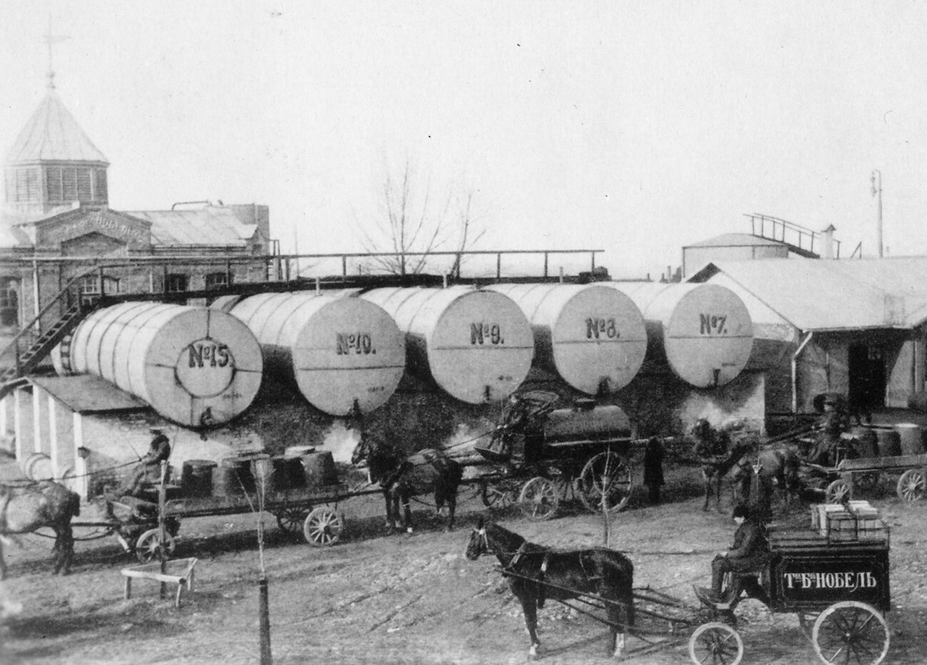 Proizvodna družba Brata Nobel Nafta v Bakuju v Azerbajdžanu. 1875-1920.