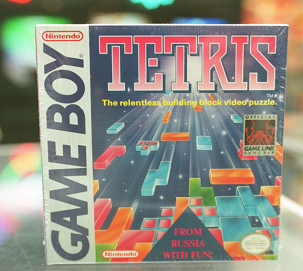La portada del juego de Nintendo Game Boy, 'Tetris'.
