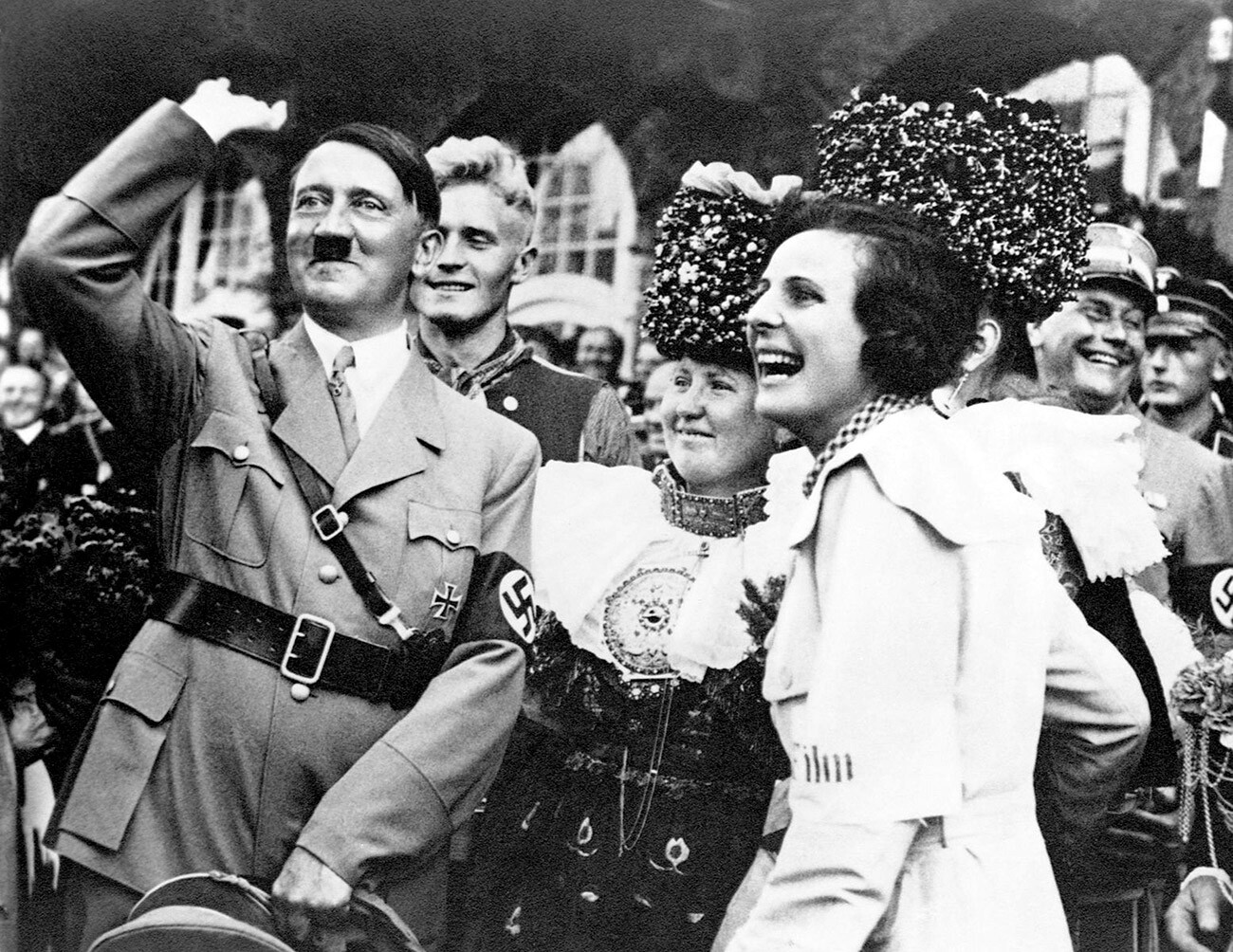 Leni Riefenstahl und Adolf Hitler.