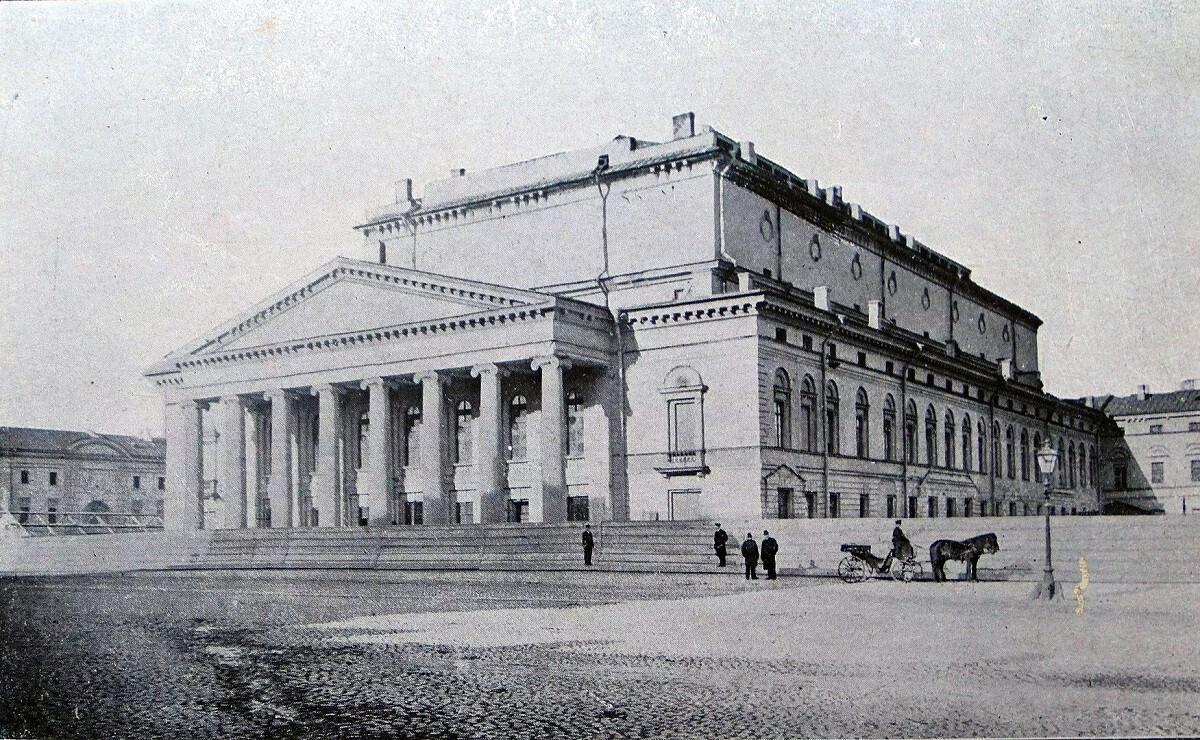 Le théâtre Bolchoï Kamenny avant sa destruction en 1886