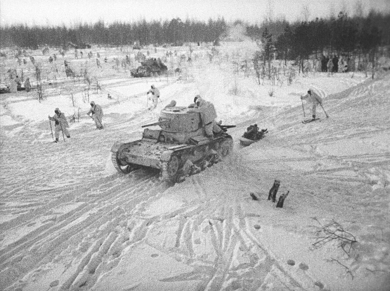 Gegenangriff der Roten Armee bei Moskau.