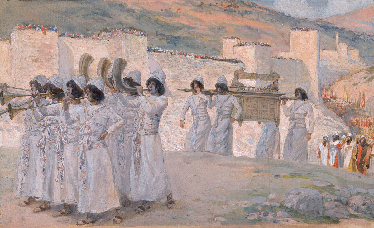 Sedem trobent Jerihe, 1896-1902, James Tissot