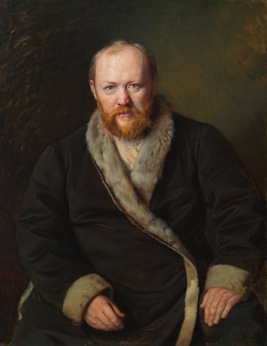 Il celebre ritratto di Aleksandr Ostrovskij realizzato nel 1871 dal pittore Vasilij Perov (1834-1882)
