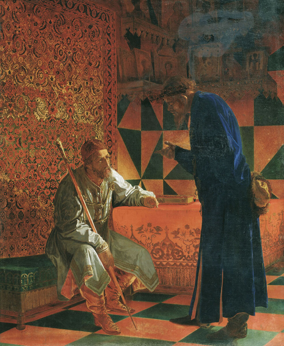 “Ivan il Terribile e Maljuta Skuratov”, dipinto del pittore russo Grigorij Sedov (1836-1884)