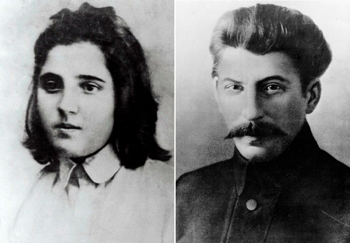 Nadezhda Alliluyeva and Joseph Stalin in 1917.