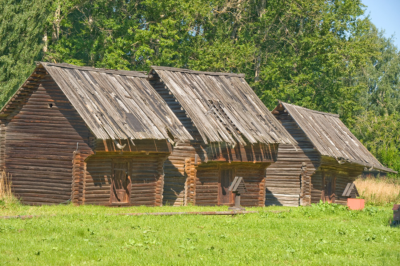 Kostroma Old Quarter. Barns, from Sobakino village (Nerekhta District). Photograph: William Brumfield. August 13, 2017