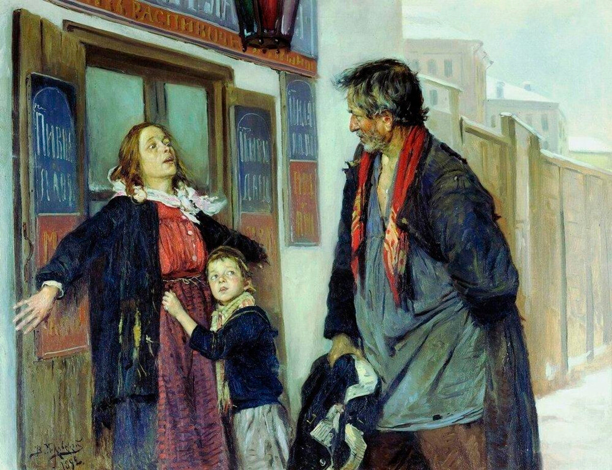 “Non ti faccio entrare!”, dipinto del 1892 del pittore Vladimir Makovskij (1846-1920)