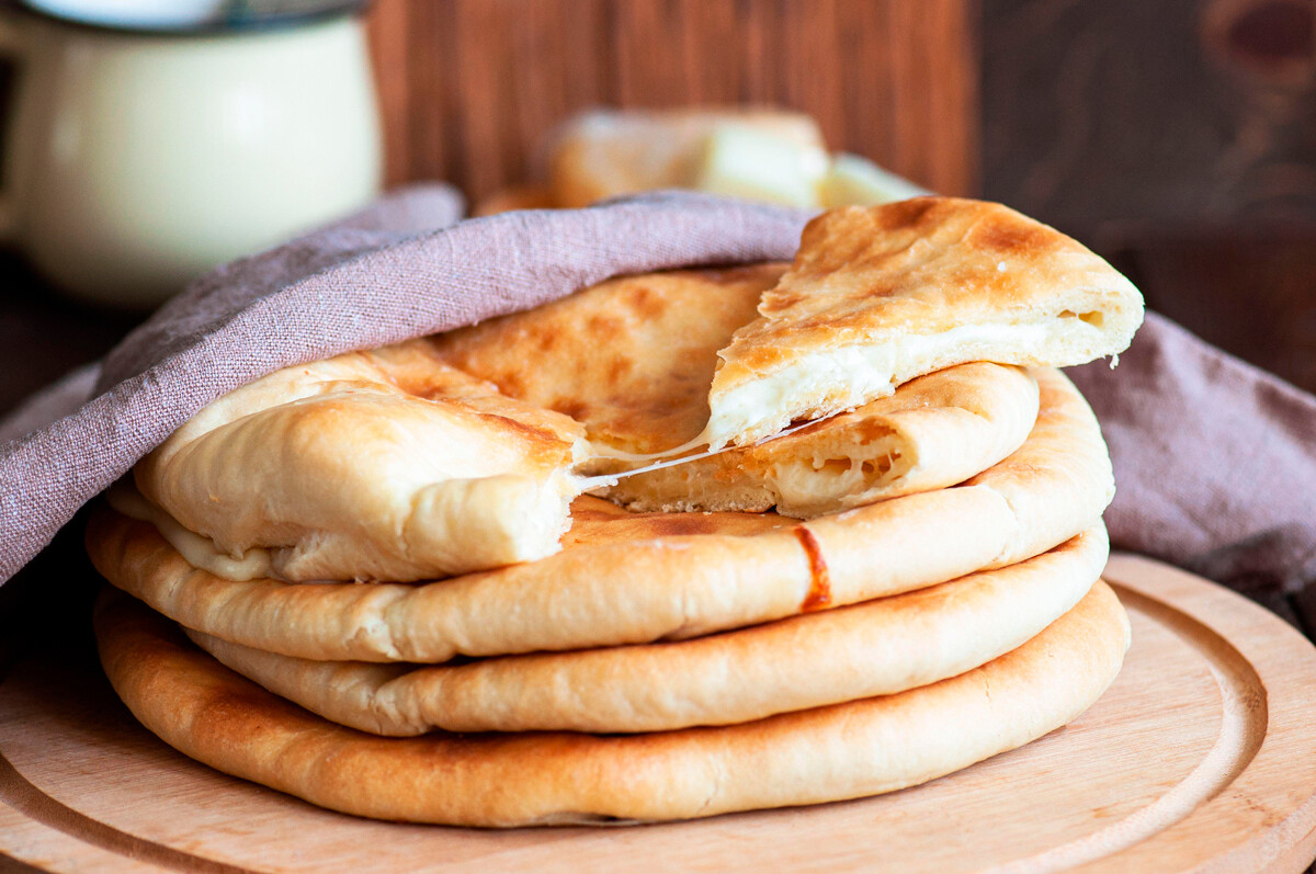 Ossetian pie with cheese.