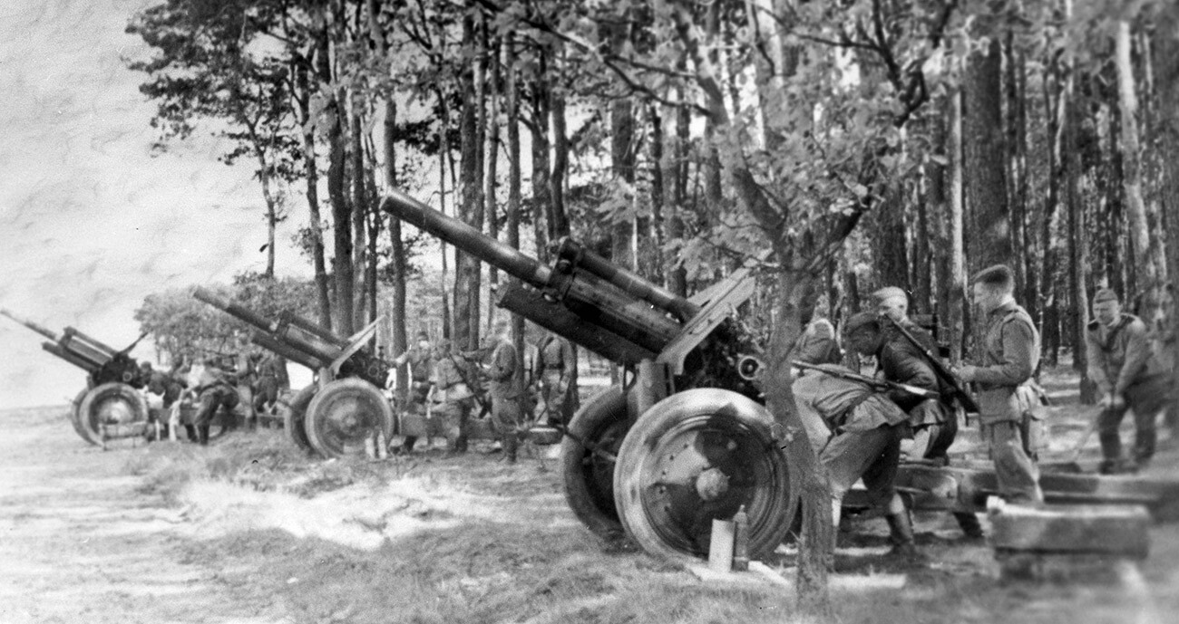 An artillery battery near Prague.