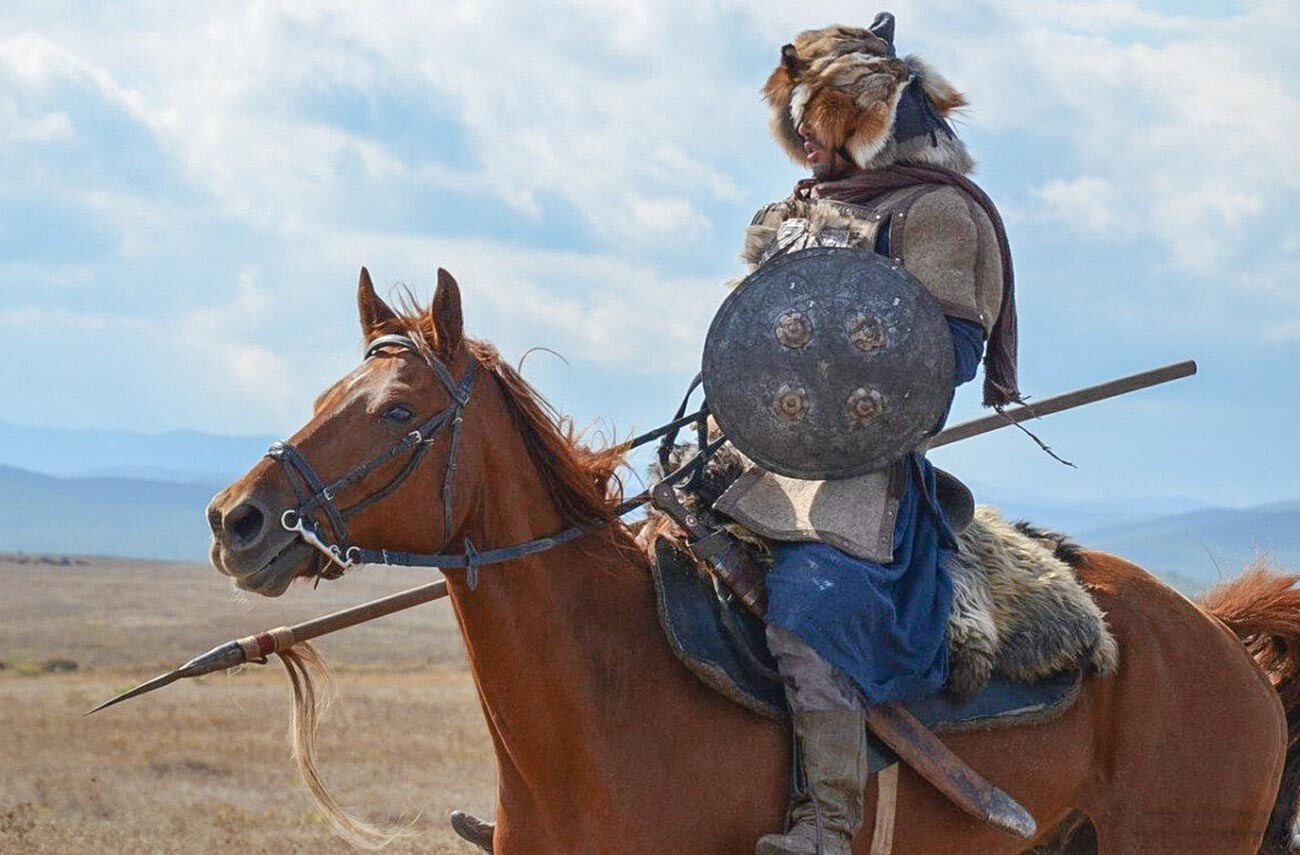 Un soldado de caballería mongol. Fotograma de la película  