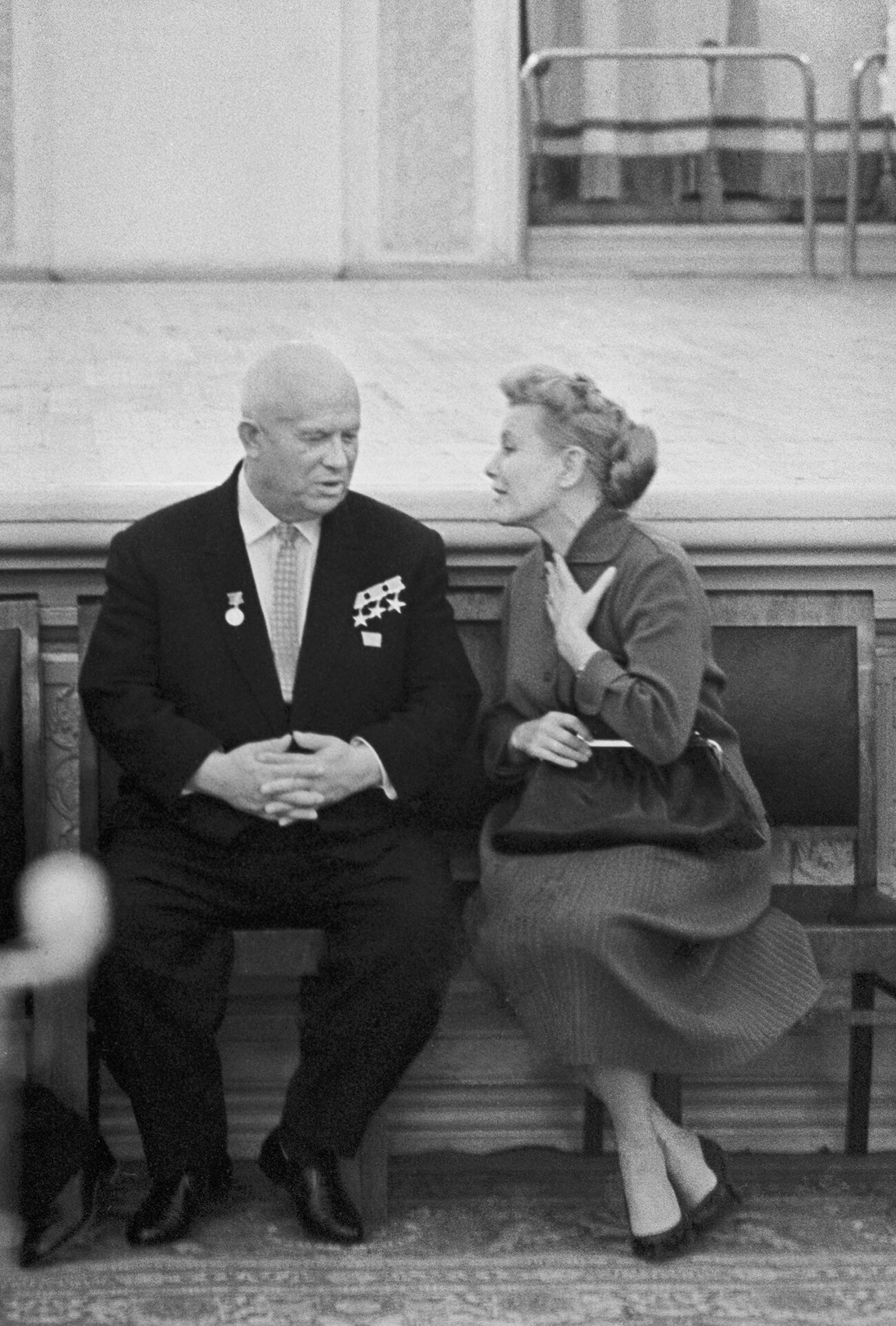 Ekaterina Furtseva e Nikita Khrushchev nel 1963