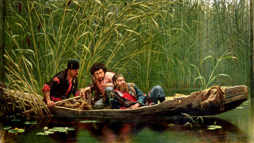 “Persone sospette”, dipinto del pittore Konstantin Savitskij, 1882