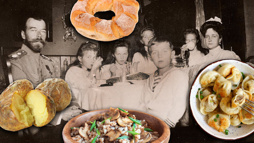 A variety of dishes were prepared for the Russian imperial family. But Nicholas II loved simple food, like baked potatoes or pelmeni (dumplings).