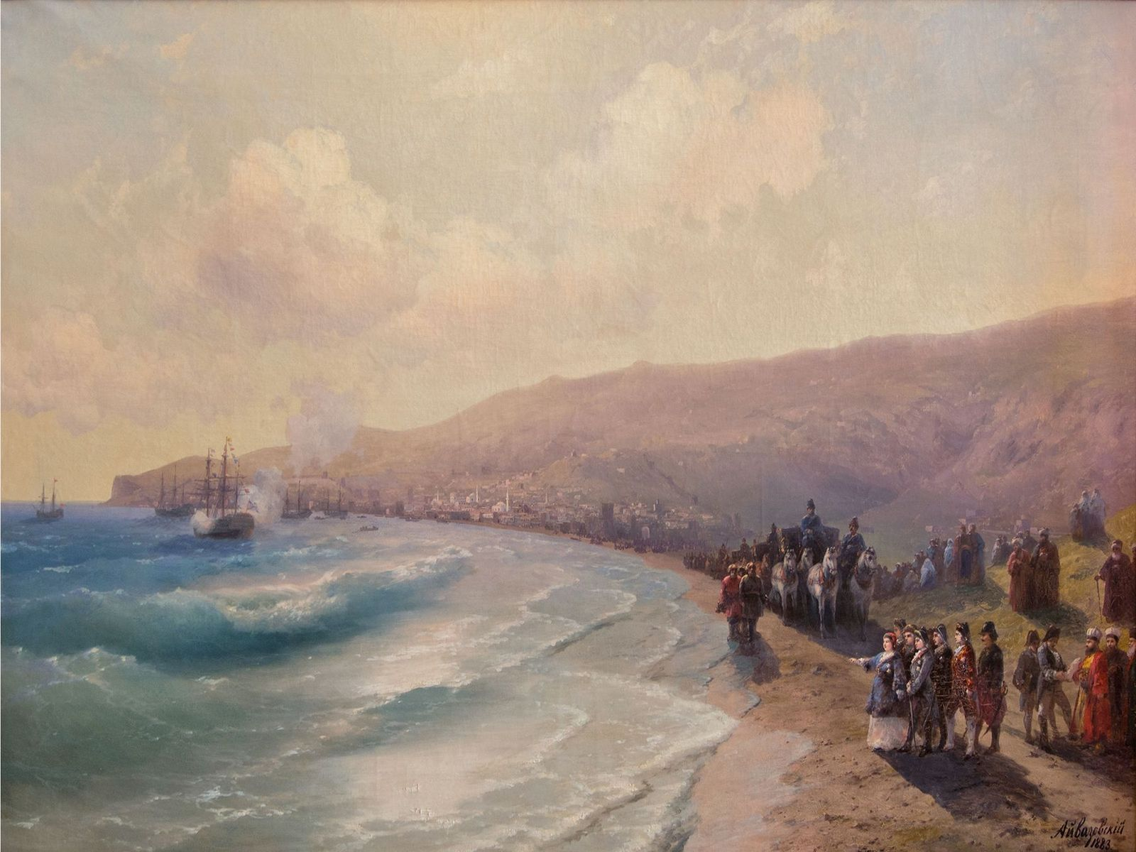 ‘Llegada de Catalina II a Feodosia’, de Iván Aivazovski. Año 1883. 