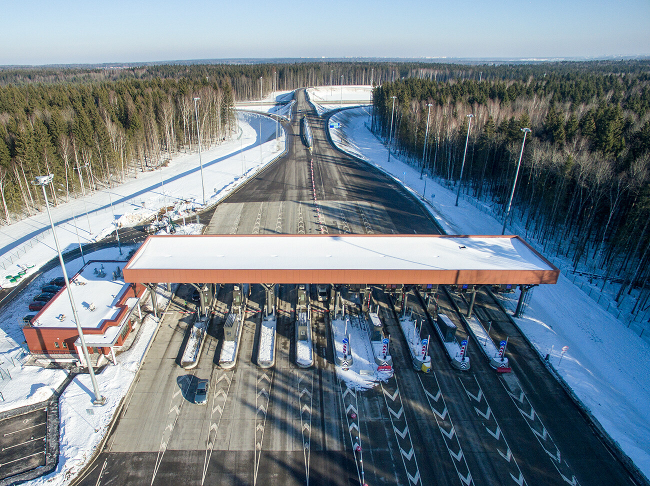 Toll road not far from Sheremetyevo Airport
