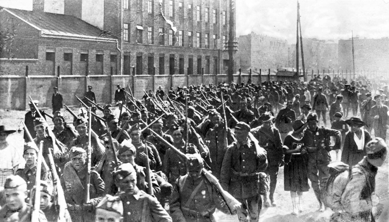 Infantería del ejército polaco durante la batalla de Varsovia.