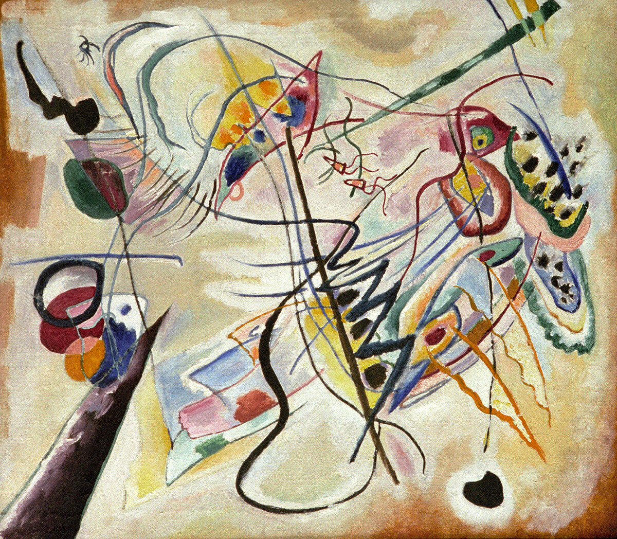 Wassily Kandinsky, Musical Overture. Purple wedge, 1919  (Reproduction)
