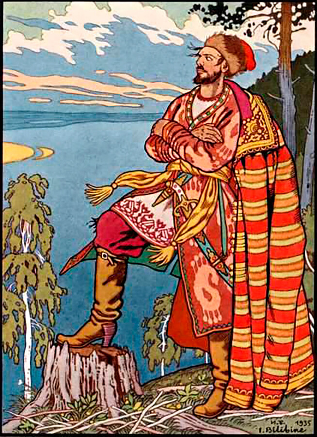 Stepan Razin, by Ivan Bilibin, 1935. This is how a glorious highwayman would have looked in Russia. Notwithstanding the fact that bandits were bandits, Russians still glorified them in tales and songs.