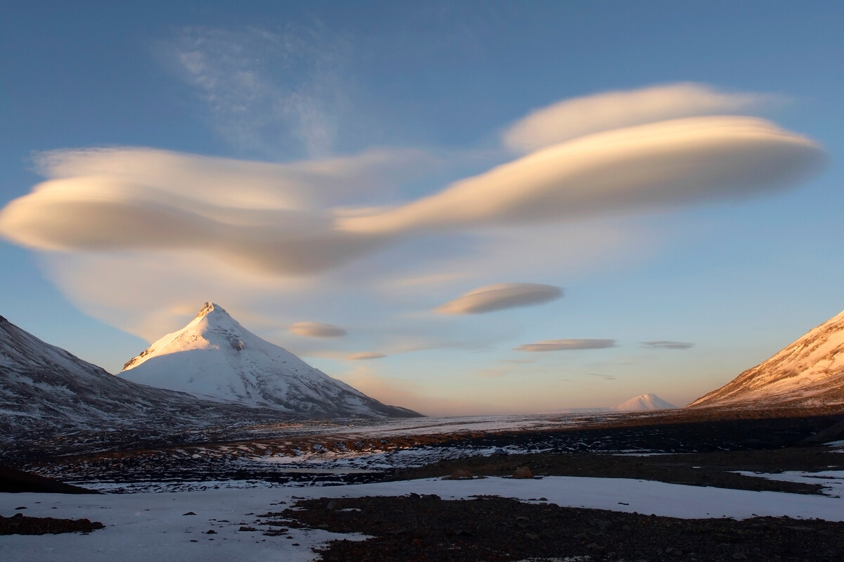 Nuages au-dessus du Kamtchatka