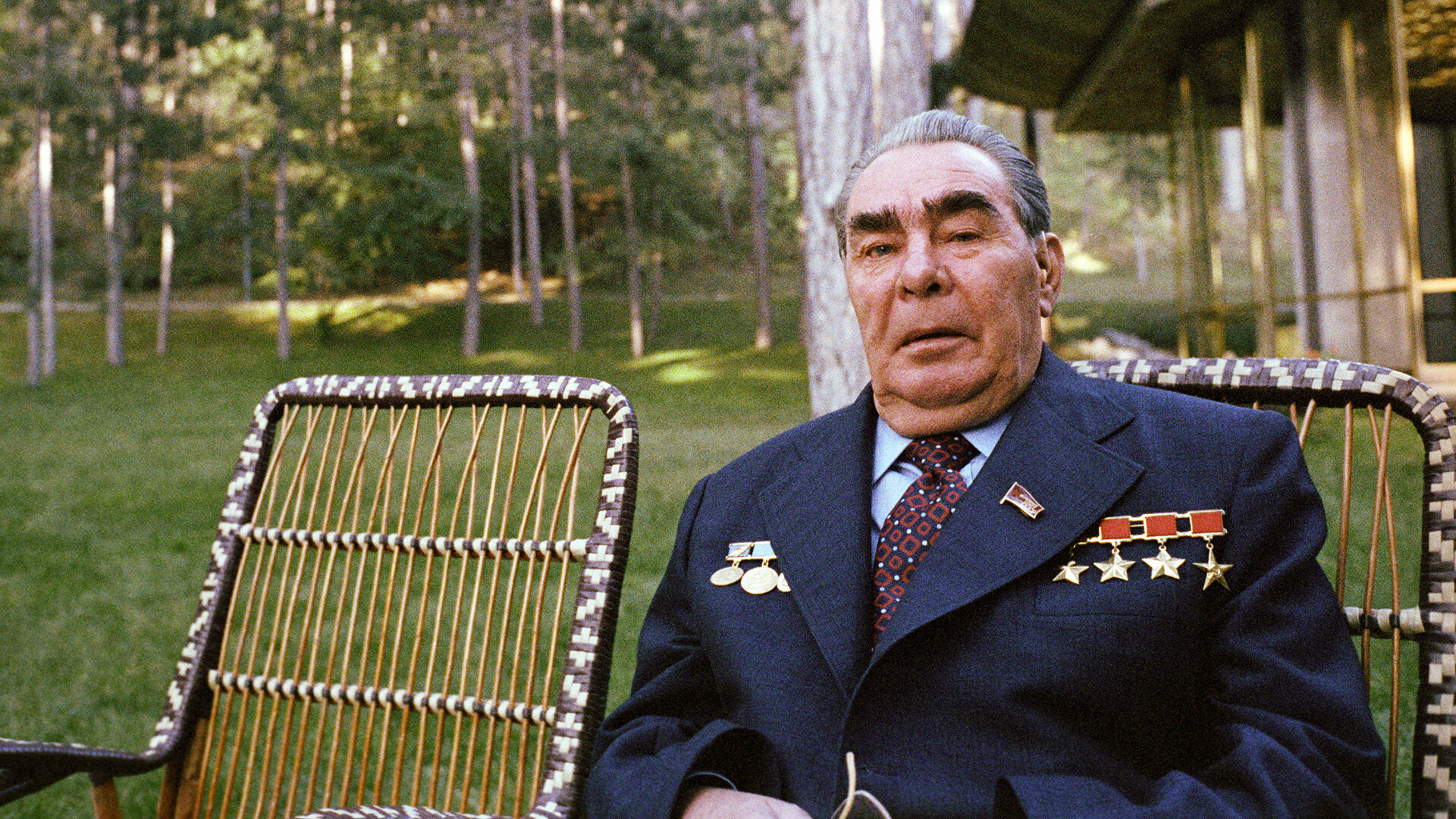  Leonid Brezhnev relaxes at the Malaya Sosnovka state dacha in Crimea.