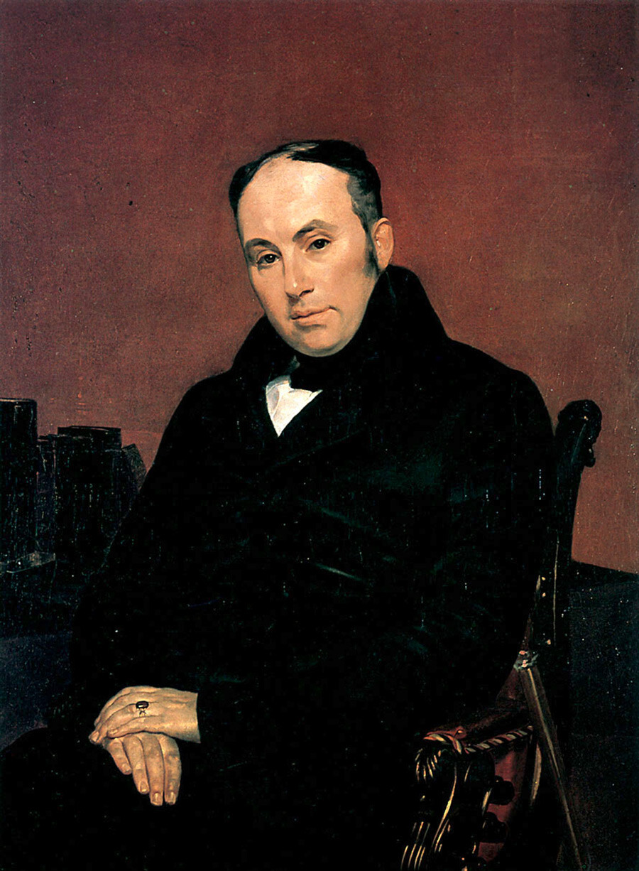 Portrait du poète Vassili Joukovski, 1837-1838, par К. Brioullov