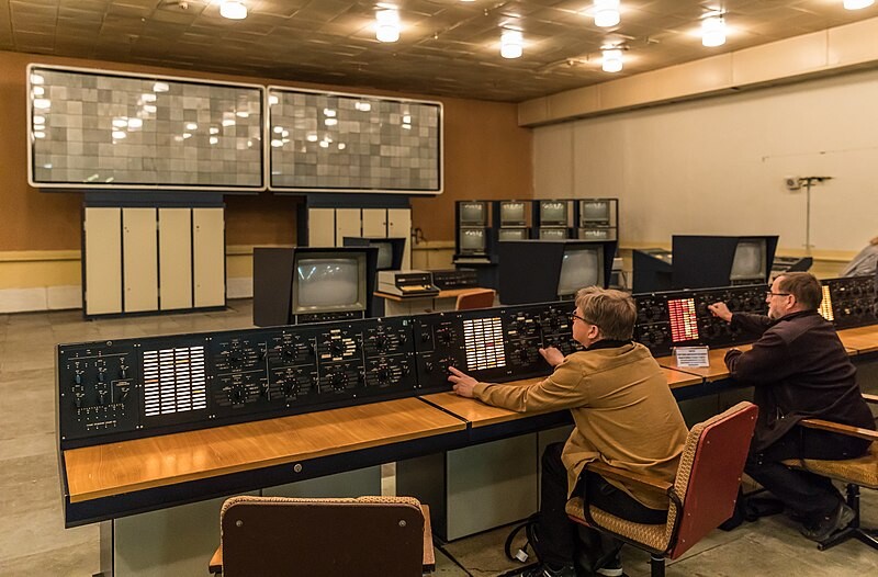 Antiguo centro de control de Baikonur, hoy parte del museo.